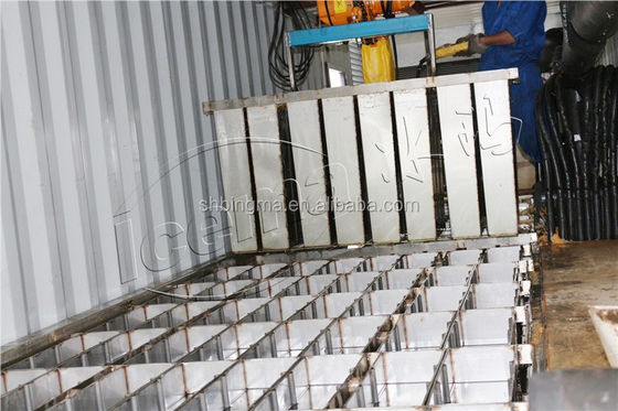 آلة صنع ثلج الحاوية الأوتوماتيكية 220 فولت 380 فولت 410 فولت 415 فولت 440 فولت 460 فولت للمأكولات البحرية الطازجة التي تبيع مصايد الجليد