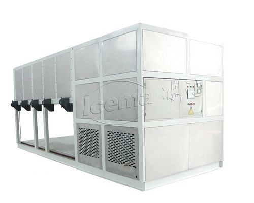 R22 R404A آلة تصنيع قوالب الثلج بالتبريد المباشر بالماء العذب 10 طن صناعي