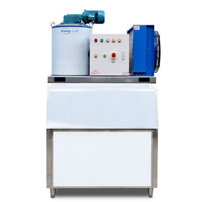 آلة صنع شرائح الثلج بالمياه العذبة 2T 380V / 220V مع تخزين الثلج