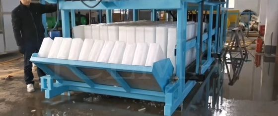 ICEMA 1T-20T/24H آلة الثلج ذات الكتل التبريد المباشر لإنتاج الثلج الصناعي الكبير