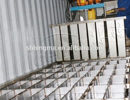 RefComp ضاغط 31.25KW 8T حاوية كتلة آلة الثلج القابلة للإزالة للميناء والرصيف
