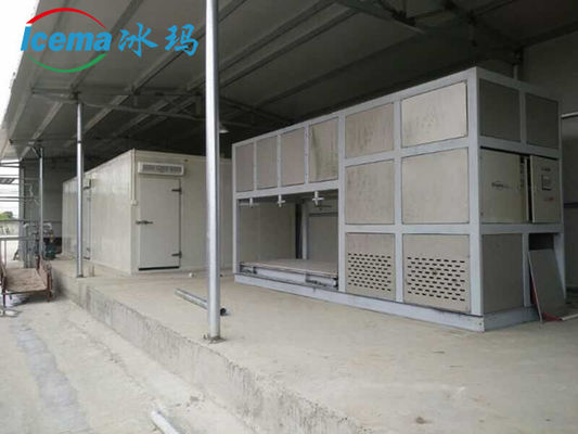 آلة صنع الجليد الصناعي 5 أطنان مع التبريد المباشر و R404A/R22 المبرد