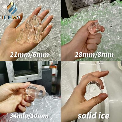 آلة صنع الثلج الأنبوبية ICEMA قابلة للتخصيص الناتج اليومي 1T-30T مناسبة لبيع أشرطة الثلج يمكن توفير الفنادق مع آلة التعبئة أكياس الثلج