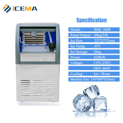 سعر جيد 80kg / 24H Ice Cube Maker Machine Commercial Automatic For Home Restaurant Shop شريط الشرب الانترنت