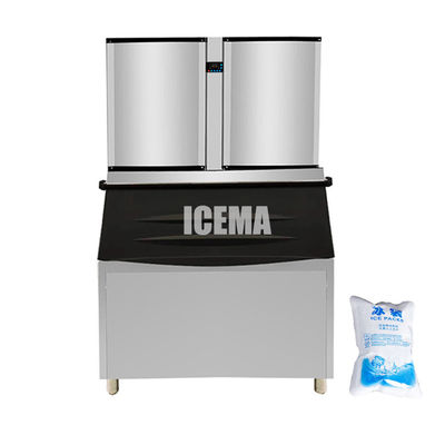 إميرسون ضاغط ICEMA الآلي 1 طن مكعب الثلج صنع آلة لإنتاج الثلج